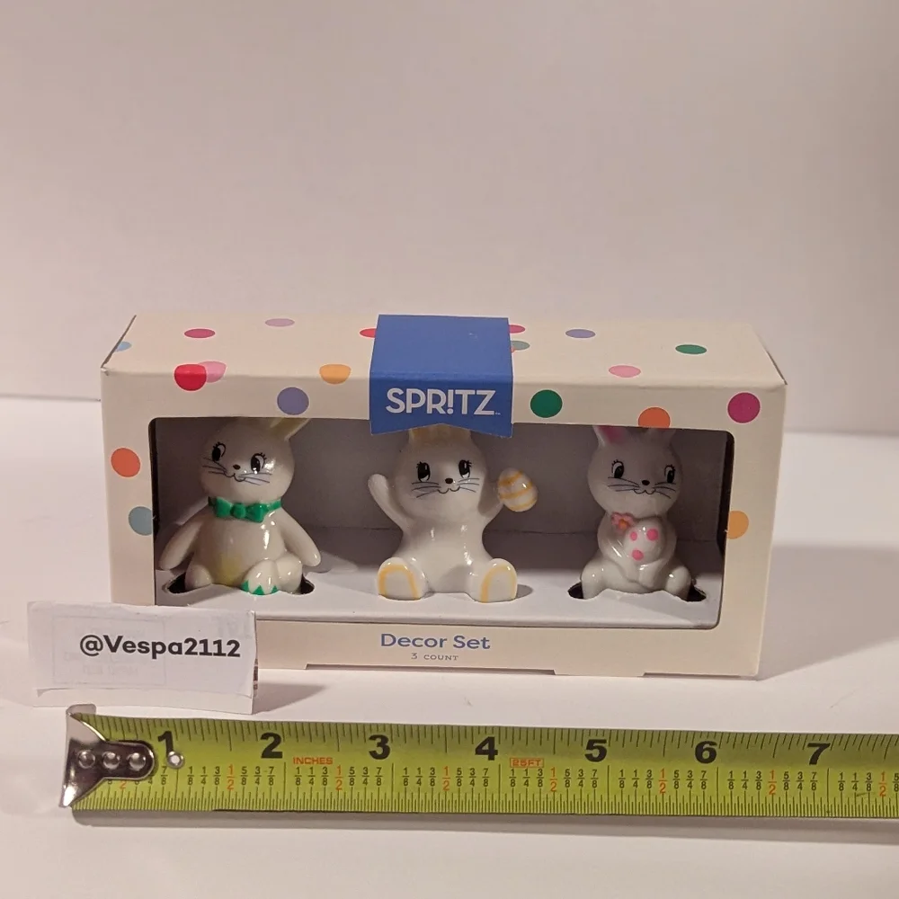 Target Easter Bunny 3pc Set Spring Spritz Mini Retro Bunnies Pastel